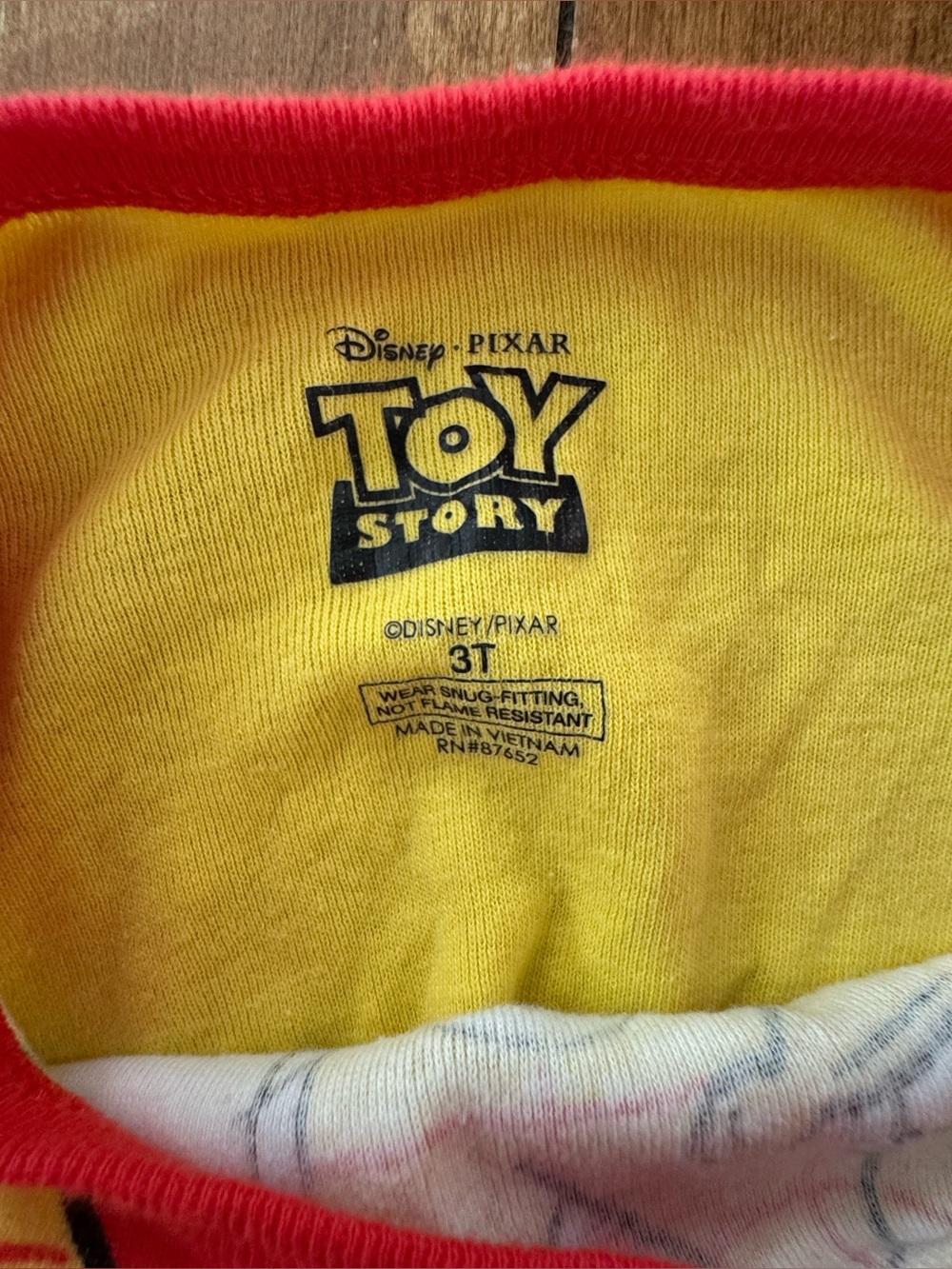 Disney Toy Story Pajama Top Woody & Buzz Lightyear Costume Shirts, Size 3T - Picture 9 of 11
